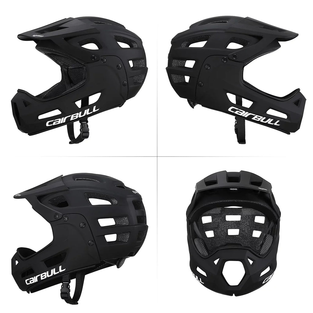 Adult Cycling Helmet with Detachable Chin Guard and Visor by CAIRBULL for Mountain Biking
