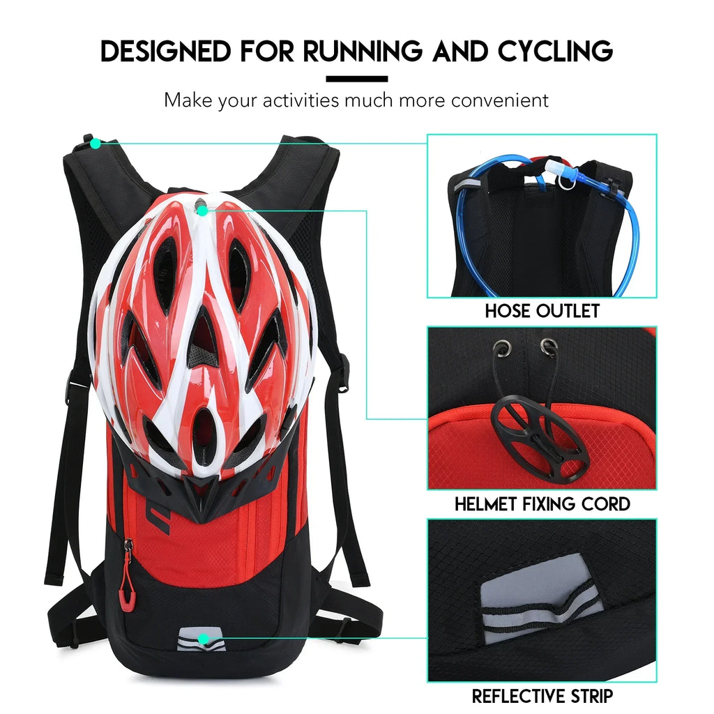 JUNLETU Cycling Breathable Lightweight Bike Riding Daypack for Outdoor Sports Camping Hiking Running Traveling Mountaineering Hydration Pack