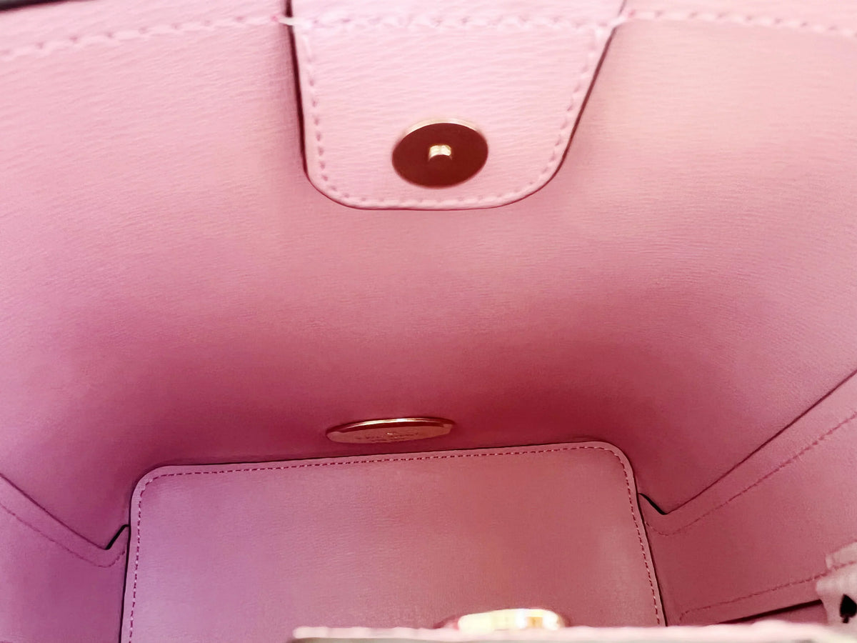 Kate Spade Darcy Small Bucket Bag Crossbody Bikini Pink Leather