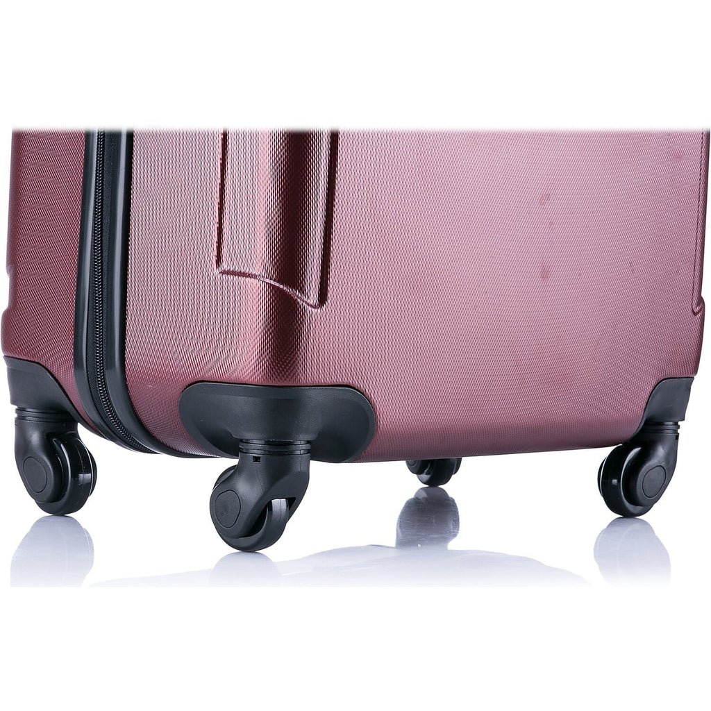 InUSA Pilot Large Plastic 4-Wheel Spinner Luggage Wine (IUPIL00L-WIN)