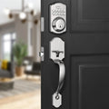 GOURE RE001 Electronic Keypad Deadbolt, Keyless Entry Door Lock, Keyed Entry, Auto Lock, Smart Lock with Handle, Front Door Handle Sets, Anti-Peeking Password, Oil-Rubbed Bronze