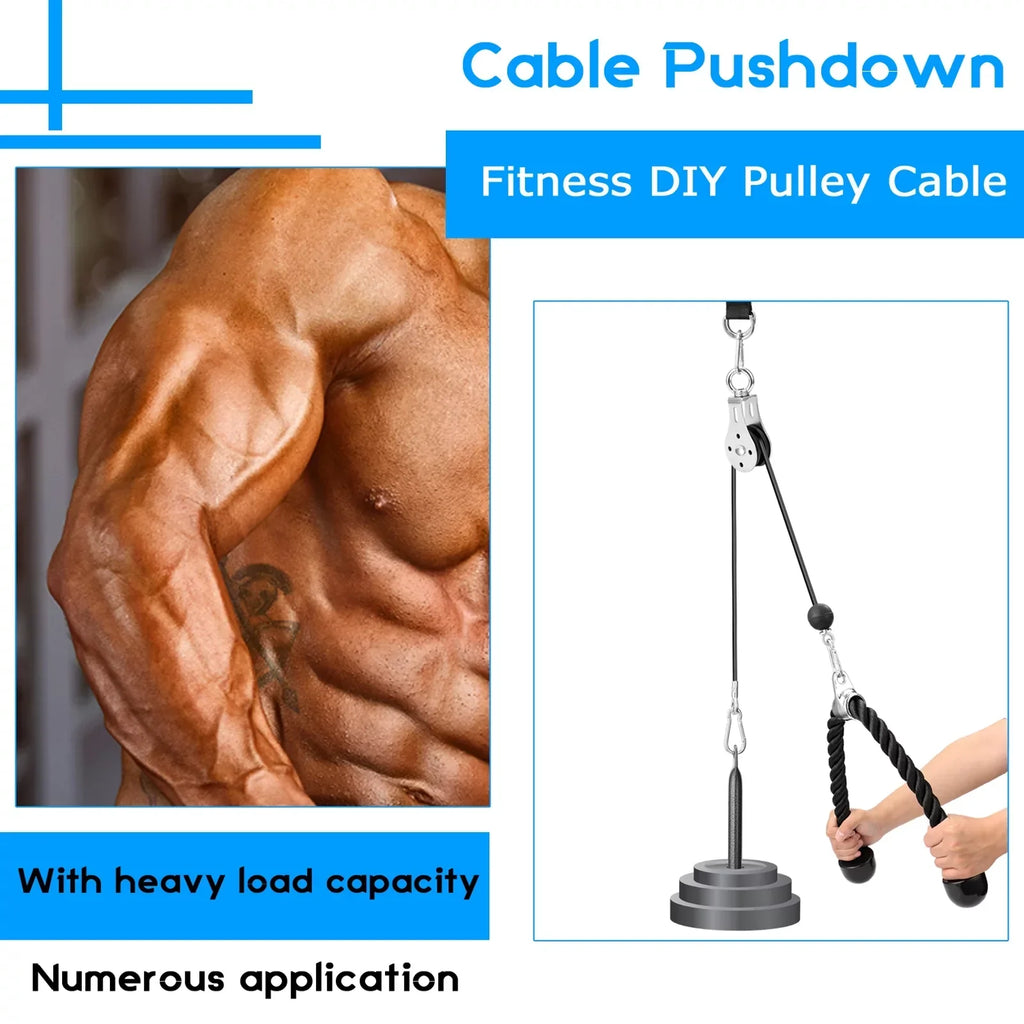 Meterk Fitness DIY Pulley Cable Machine Attachment System Loading Pin Lifting Arm Biceps Triceps Blaster Hand Strength Training Equipment