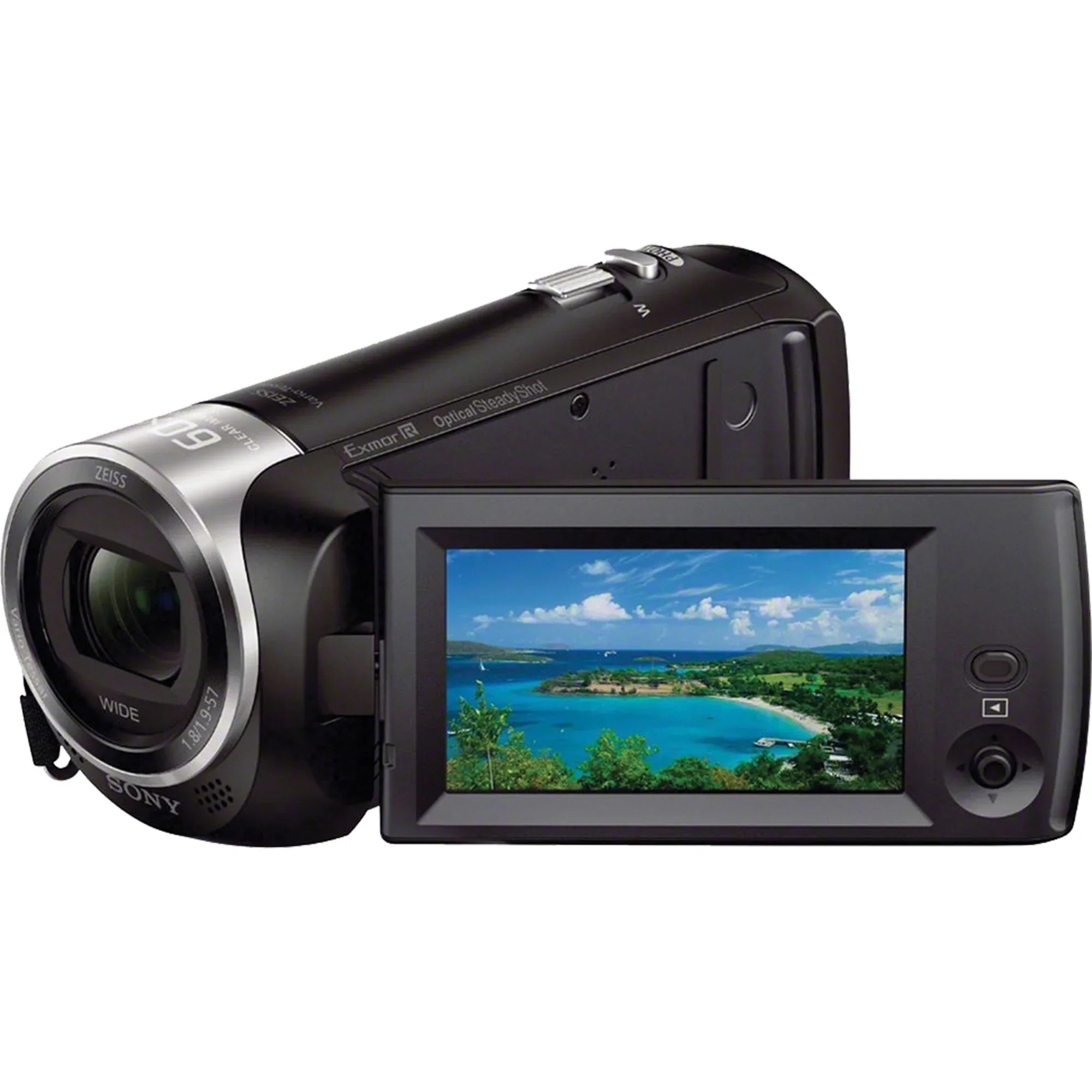 Sony HDR-CX405 HD Handycam Camcorder Video Recording with 32GB Micro SD Memory Card + Charger + Case + Tripod + ZeeTech Accessory Bundle