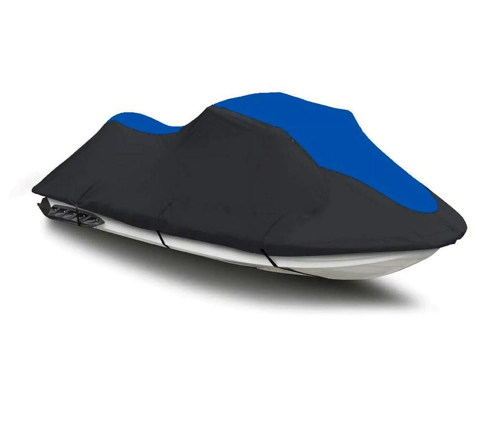 BLACK / BLUE HEAVY-DUTY, PWC 600D JET SKI Cover Compatible for Sea Doo Sea-Doo Bombardier RXT-X 260 2010 2011 2012 2013 2014 2015