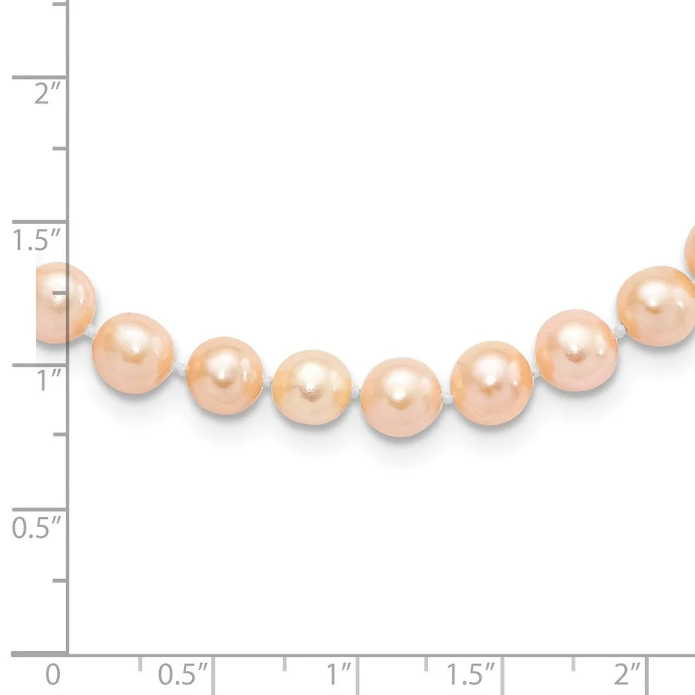Auriga 925 Sterling Silver 6-7mm Pink Fwc Pearl Bracelet 7.25inch for Women