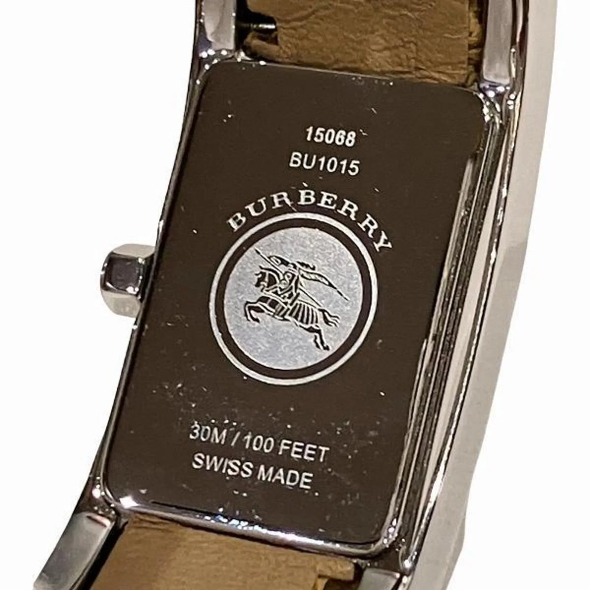 Pre-Owned Burberry BU1015 Quartz Check Square Watch Women's (Good)