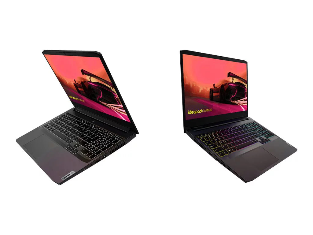 Lenovo IdeaPad Gaming 3 15ACH6 82K2 - 180-degree hinge design - AMD Ryzen 7 - 5800H / up to 4.4 GHz - Win 10 Home 64-bit - GF RTX 3050  - 16 GB RAM - 512 GB SSD NVMe - 15.6" IPS 1920 x 1080 (Full HD) @ 120 Hz - 802.11a/b/g/n/ac/ax - shadow black - kb