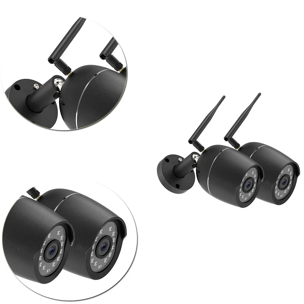 Security Cameras, 2 Pack 1080P WiFi Full Metal Case Cameras for Home Security Outdoor Waterproof Bullet Camera Two-Way Audio, Motion Detection Alert