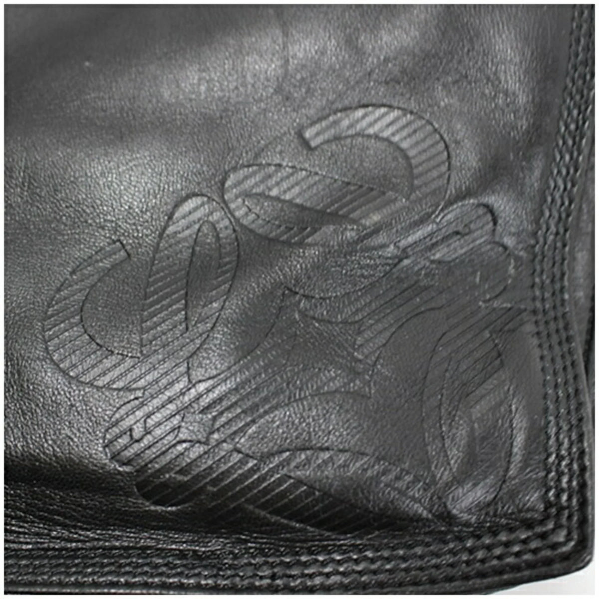 Pre-Owned LOEWE Anagram Shoulder Bag Leather Black Women's Soft (Fair)