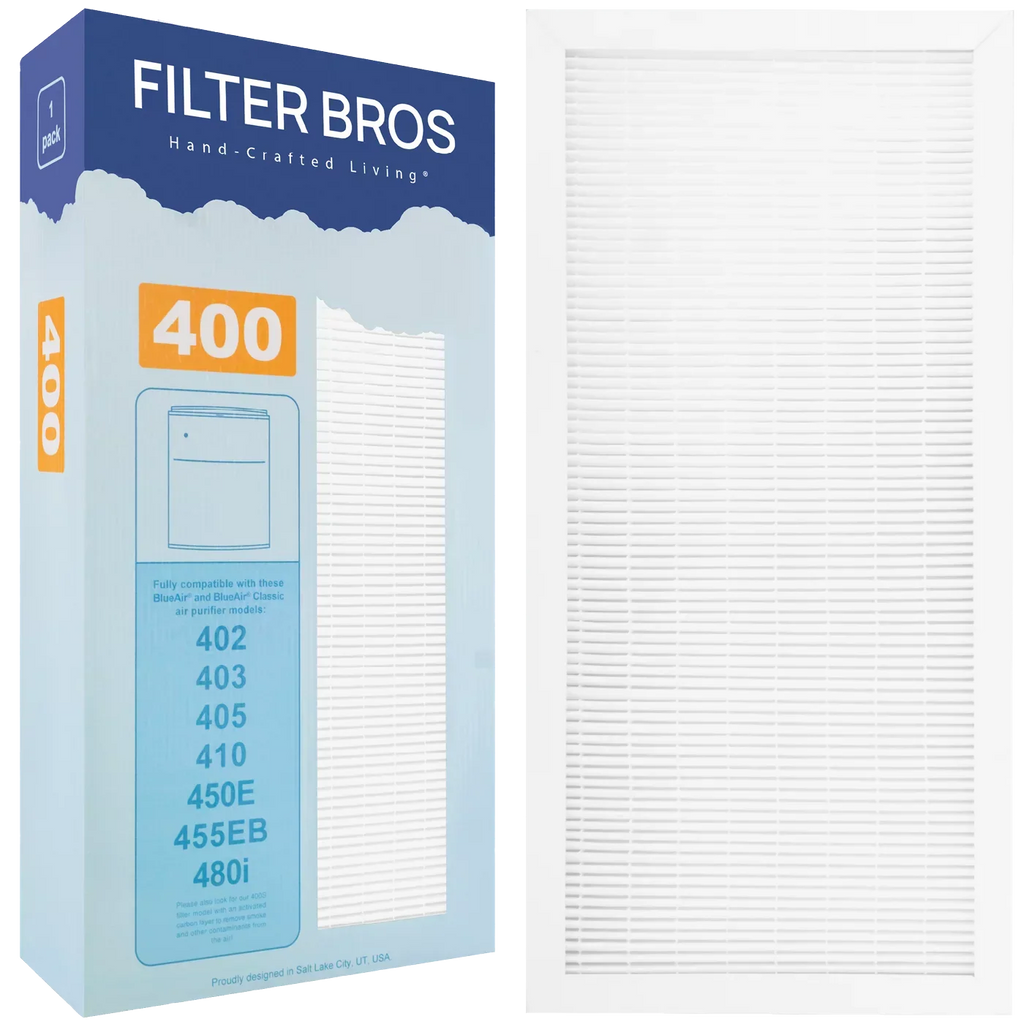 Filter Bros BA-400 Compatible With BLUEAIR 400 Classic Series HEPA Replacement Particle Filter For 480i, 402, 403, 405, 410, 450E, 455EB