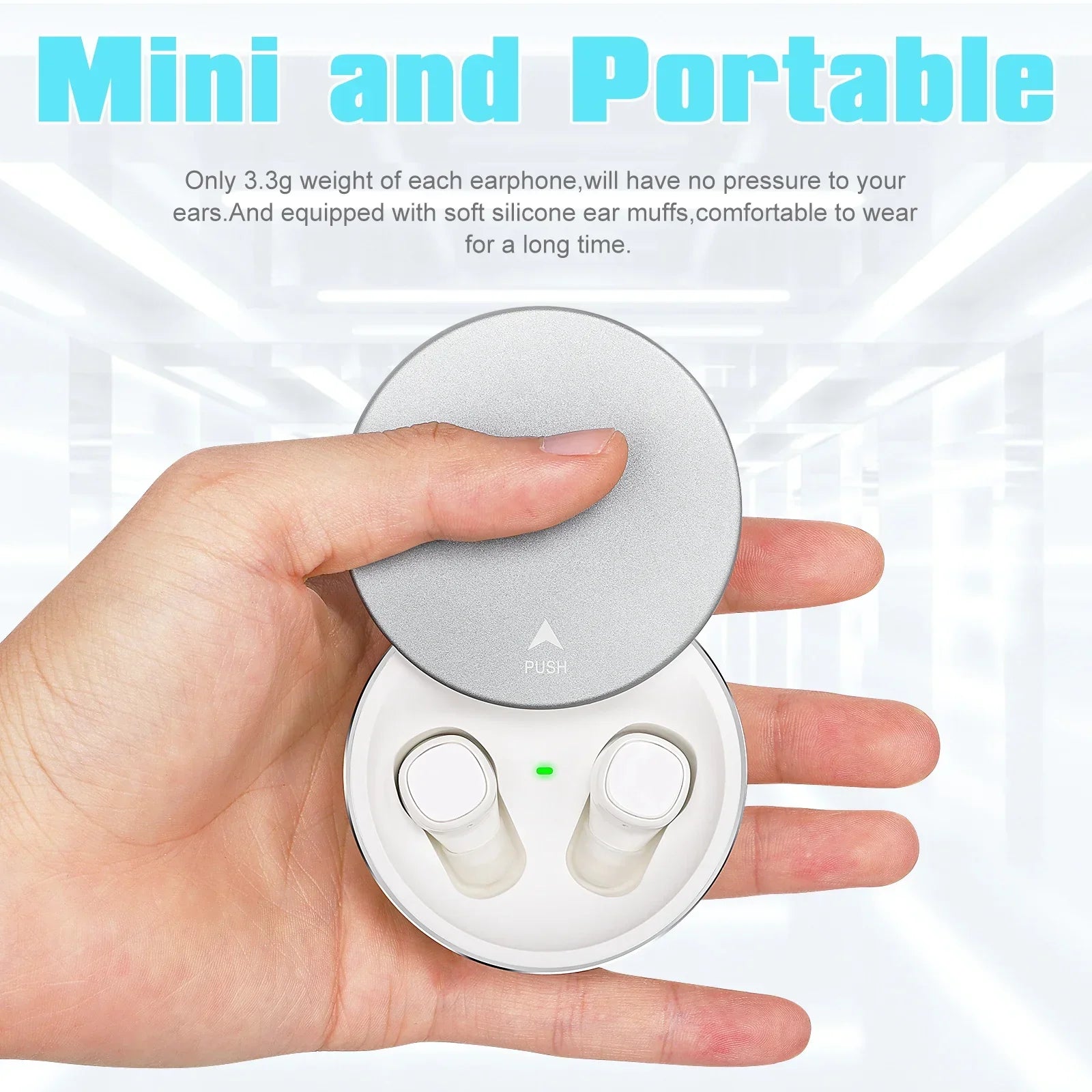 UrbanX X7 Sports Wireless Earbuds 5.0 IPX5 Waterproof Touch Control True Wireless Earbuds with Mic Earphones in-Ear Deep Bass Built-in Mic Bluetooth Headphones For Sony Xperia 1 II