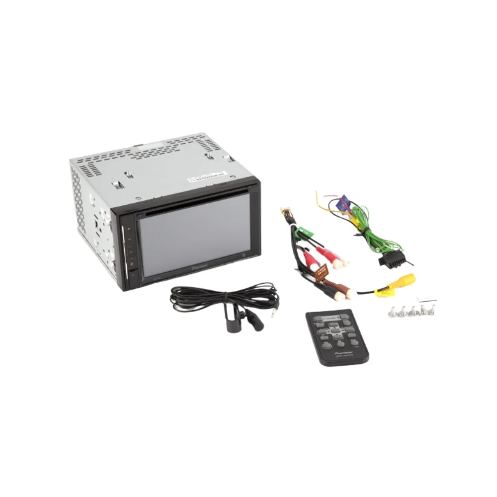 KIT2128 Bundle with Pioneer Multimedia DVD Car Stereo and Installation Kit - for 2007 Chrysler Aspen w/OEM Nav / Bluetooth DVD Touchscreen Radio - Backup Camera, Double Din Dash Kit