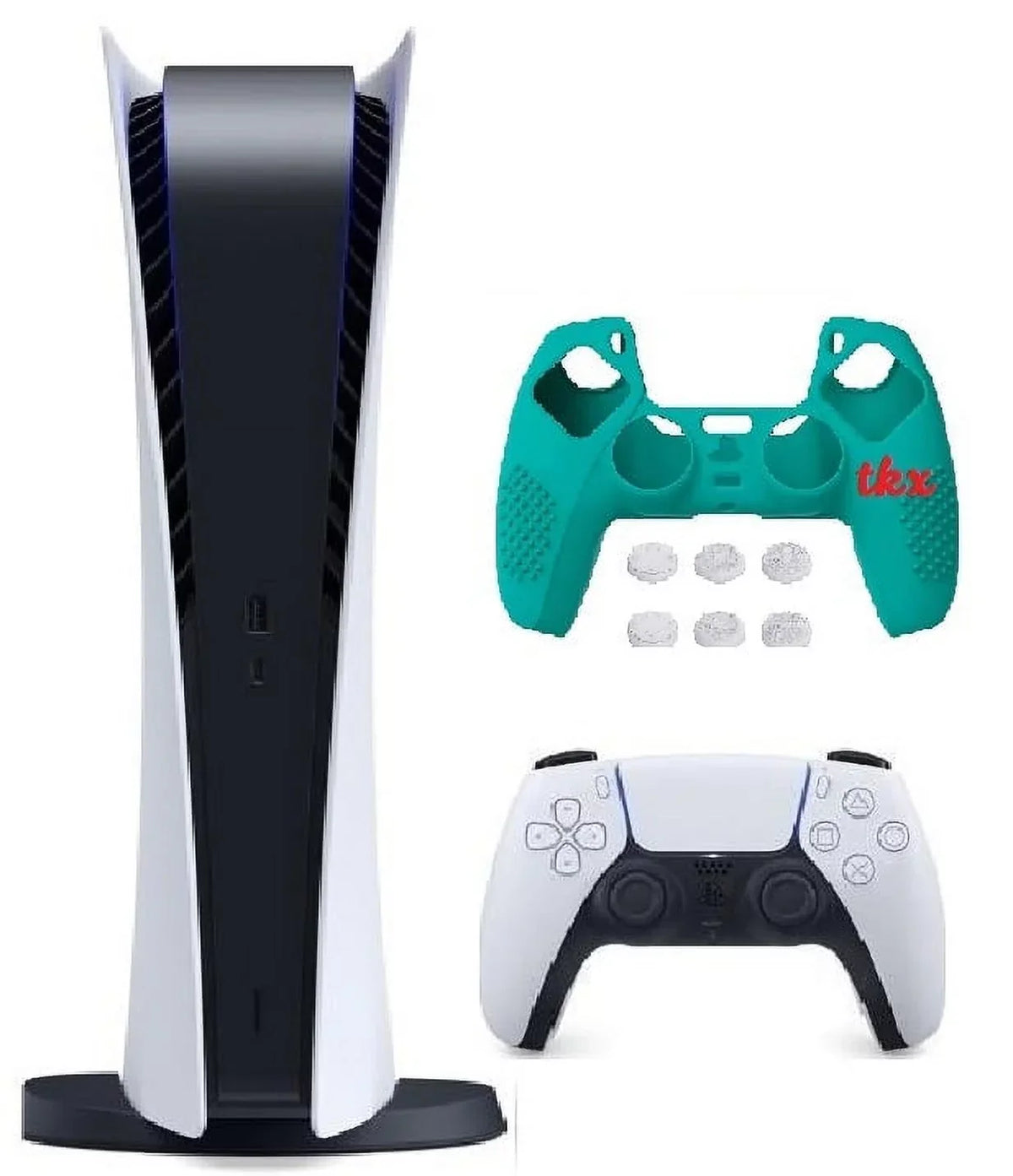 2023 Newest PlayStation_PS5 Gaming Console Digital-Version W/ Silicone Controller Cover Skin