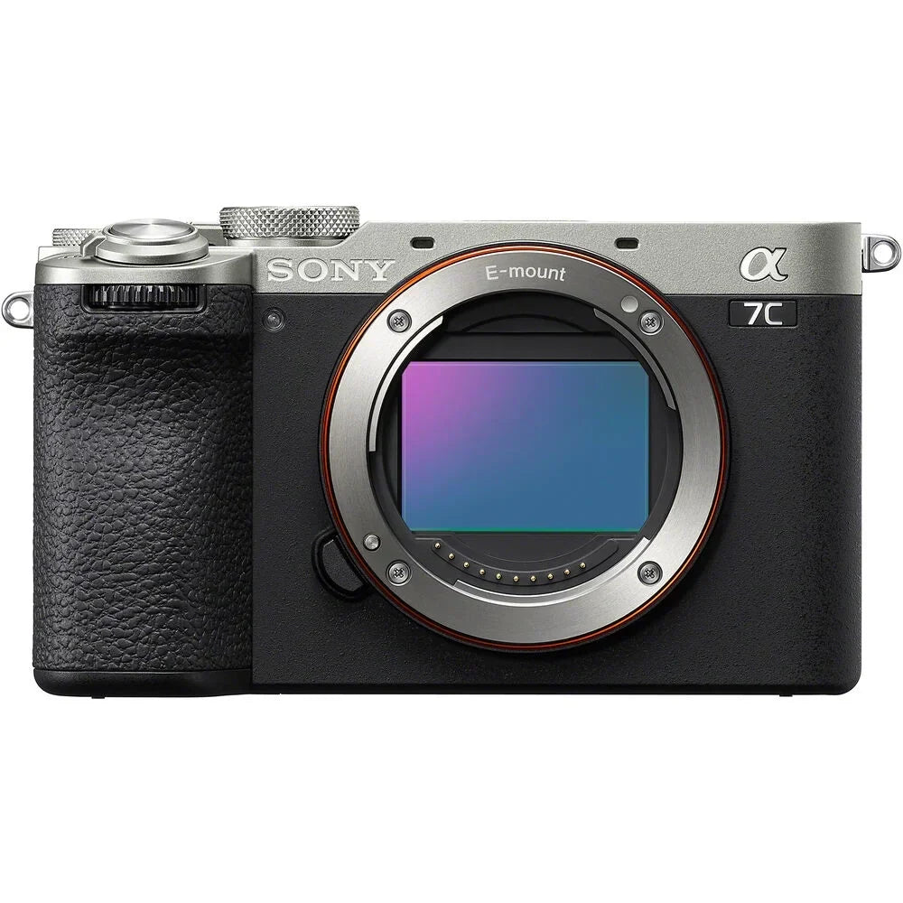Sony a7C II Full Frame Mirrorless Interchangeable Lens Camera Body Silver ILCE-7CM2/S Bundle with Deco Gear Photography Bag Case + Extra Battery + Dual Charger + Tripod + Software Kit & Accessories