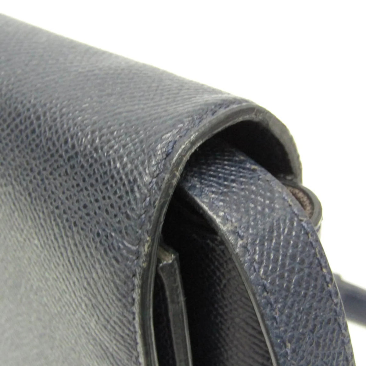 Pre-Owned Salvatore Ferragamo Vara AU-21 0011 Women's Leather Shoulder Bag Navy (Good)