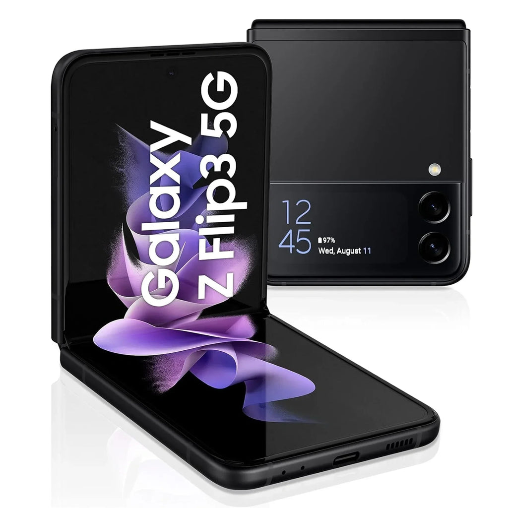 Pre-Owned Samsung Galaxy Z Flip3 256GB 6.7" 5G Fully Unlocked, Phantom Black (Used - Blemished)
