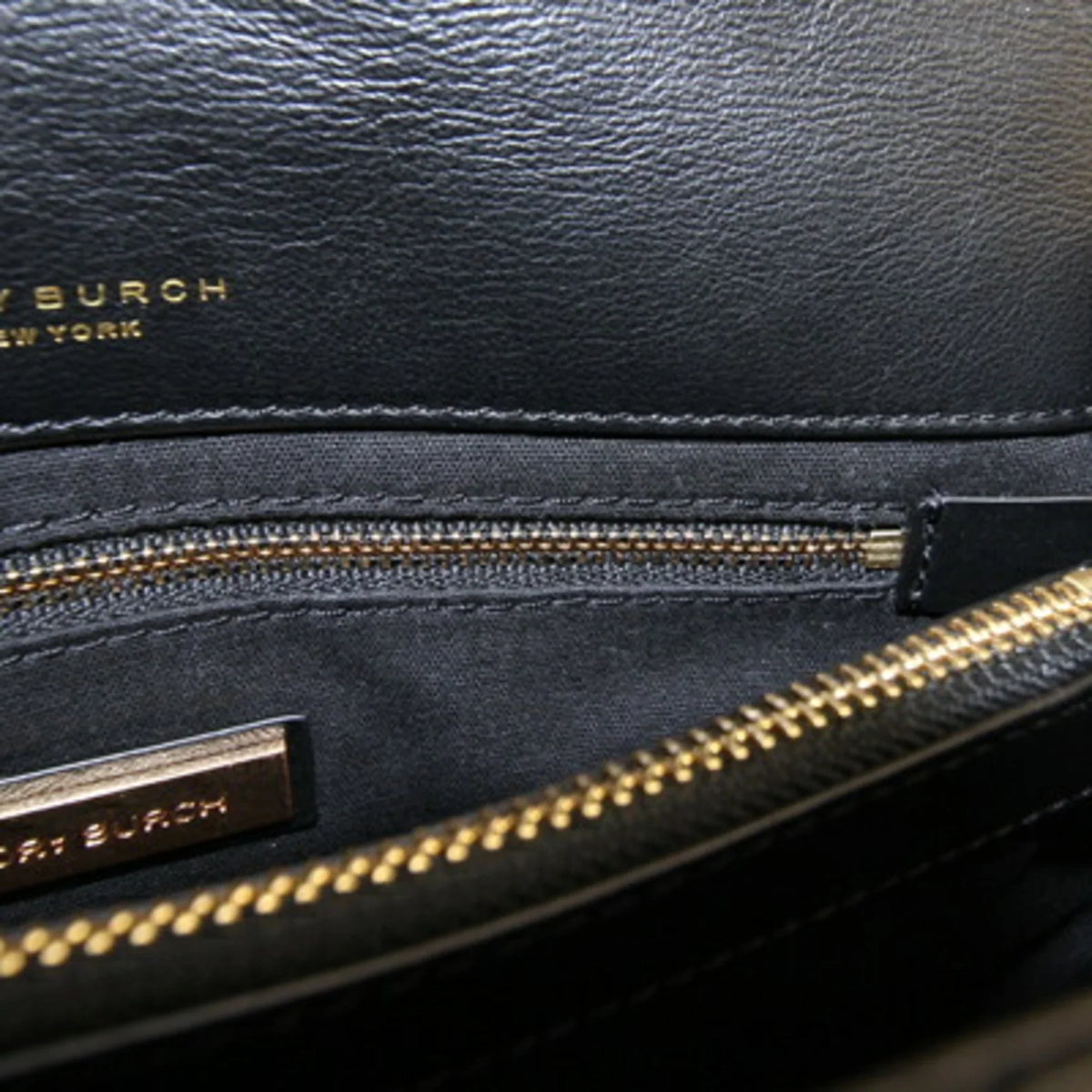 Pre-Owned Tory Burch Shoulder Bag Kira Chevron 58465 Black Leather Chain Quilted Women's TORY BURCH (Good)