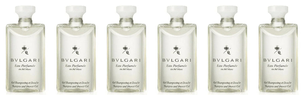 Bvlgari au the blanc (white tea) Shampoo and Shower Gel 2.5 Oz Set of 6