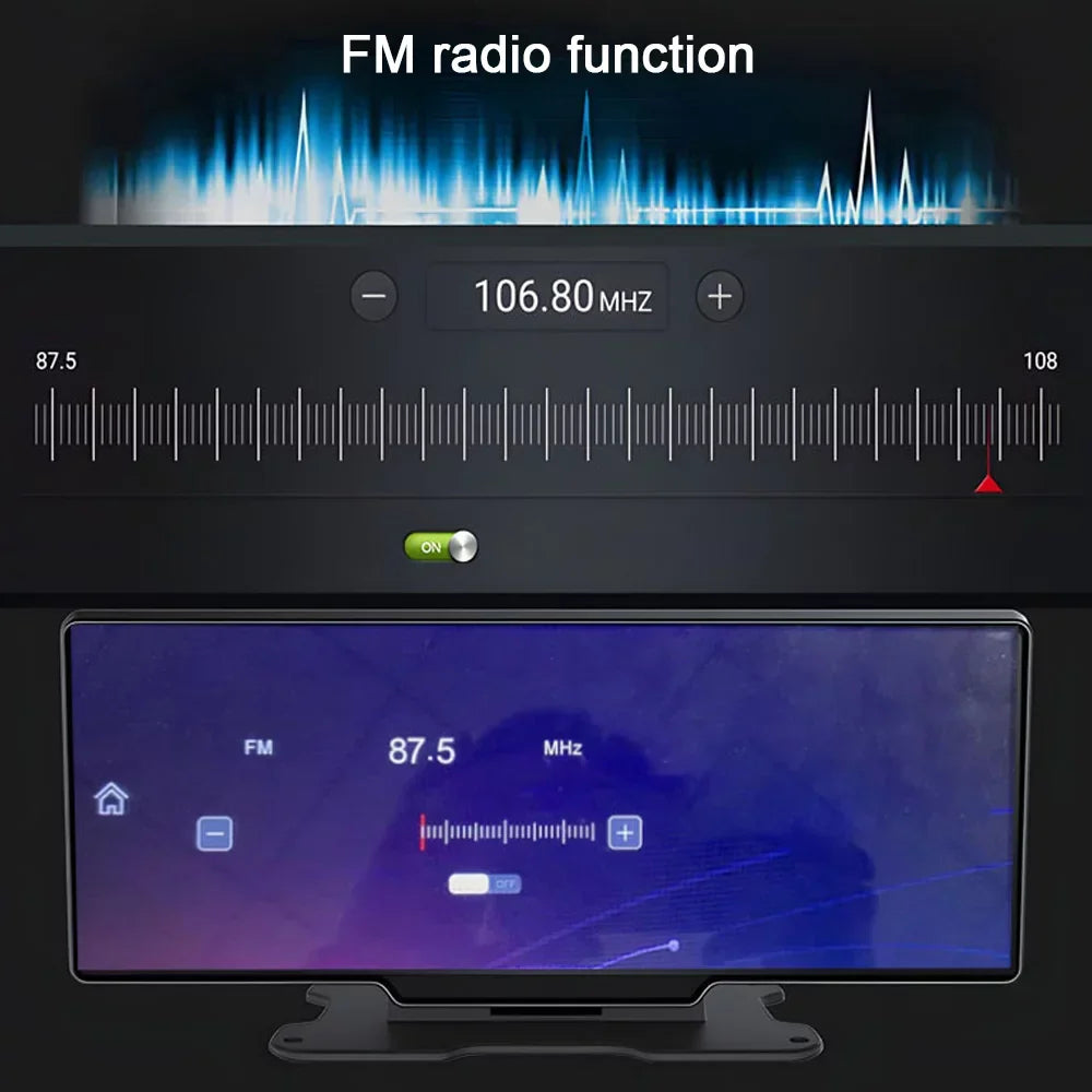 ammoon Multi language Car Video Recorder BT AUX Car Console, Front and Rear Dual Cameras, Mobilephone Control