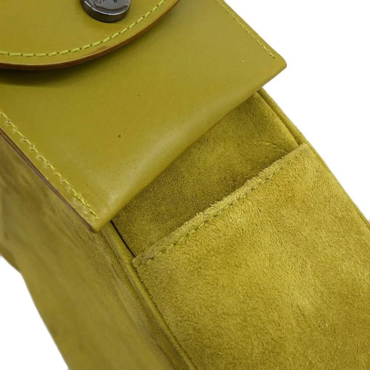 Pre-Owned Salvatore Ferragamo SALVATORE FERRAGAMO Gancini One Shoulder Bag Suede Green BC217651 (Good)