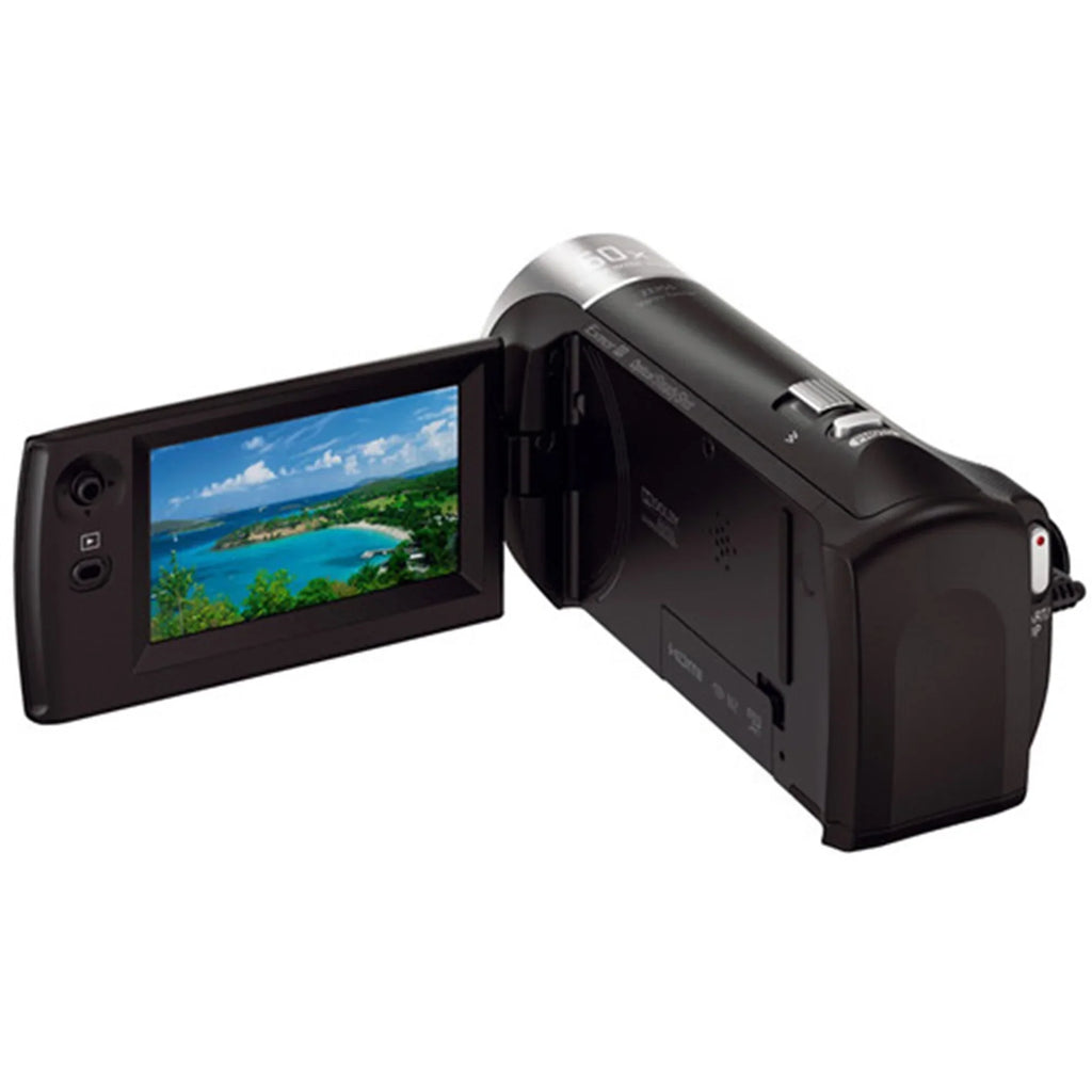 Sony HDR-CX405 HD Handycam Camcorder Video Recording with 32GB Micro SD Memory Card + Charger + Case + Tripod + ZeeTech Accessory Bundle