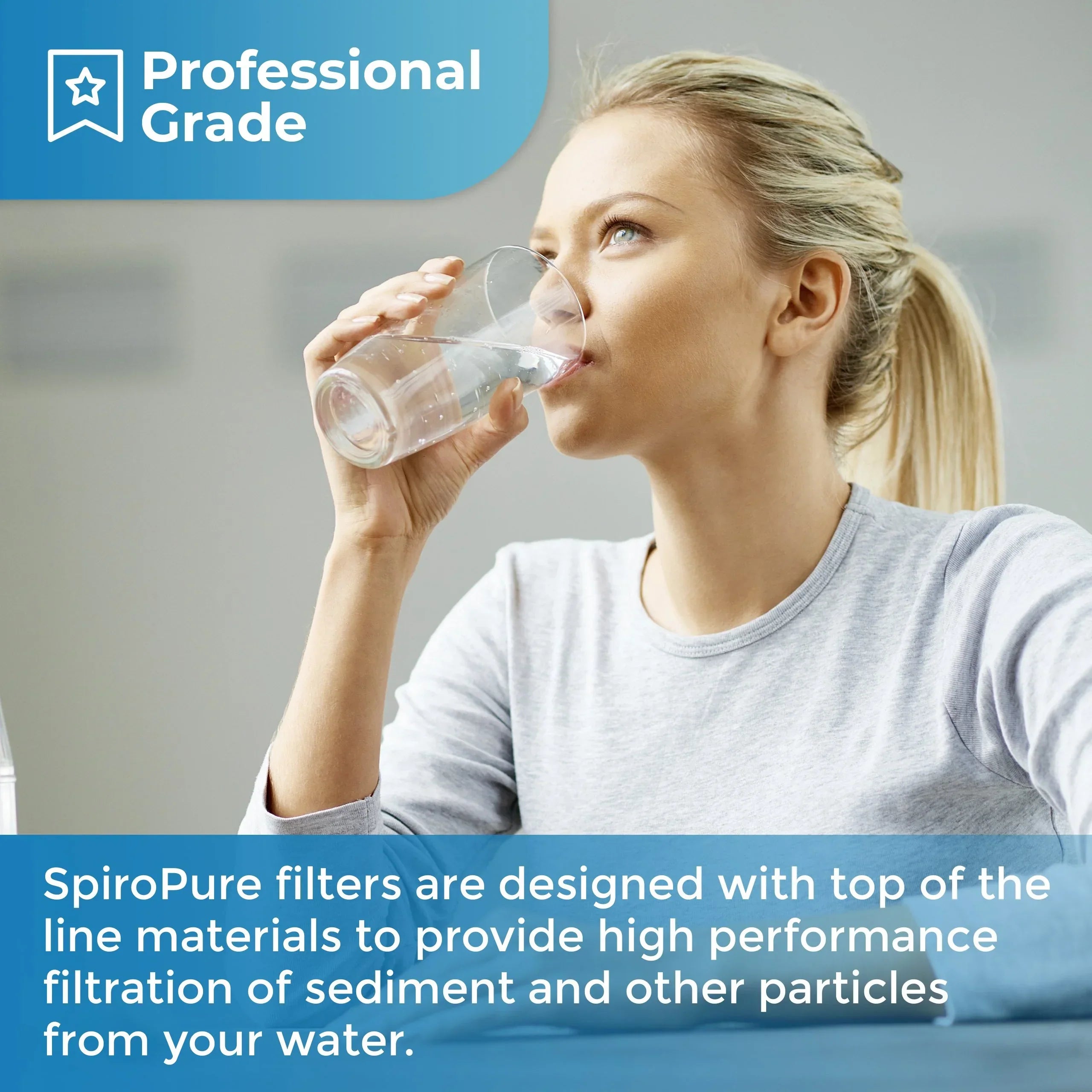 SpiroPure SP-P50 10x2.5 50 Micron Spun Melt-Blown Polypropylene Sediment Water Filter Cartridge SDC-25-1050 (Case of 24)