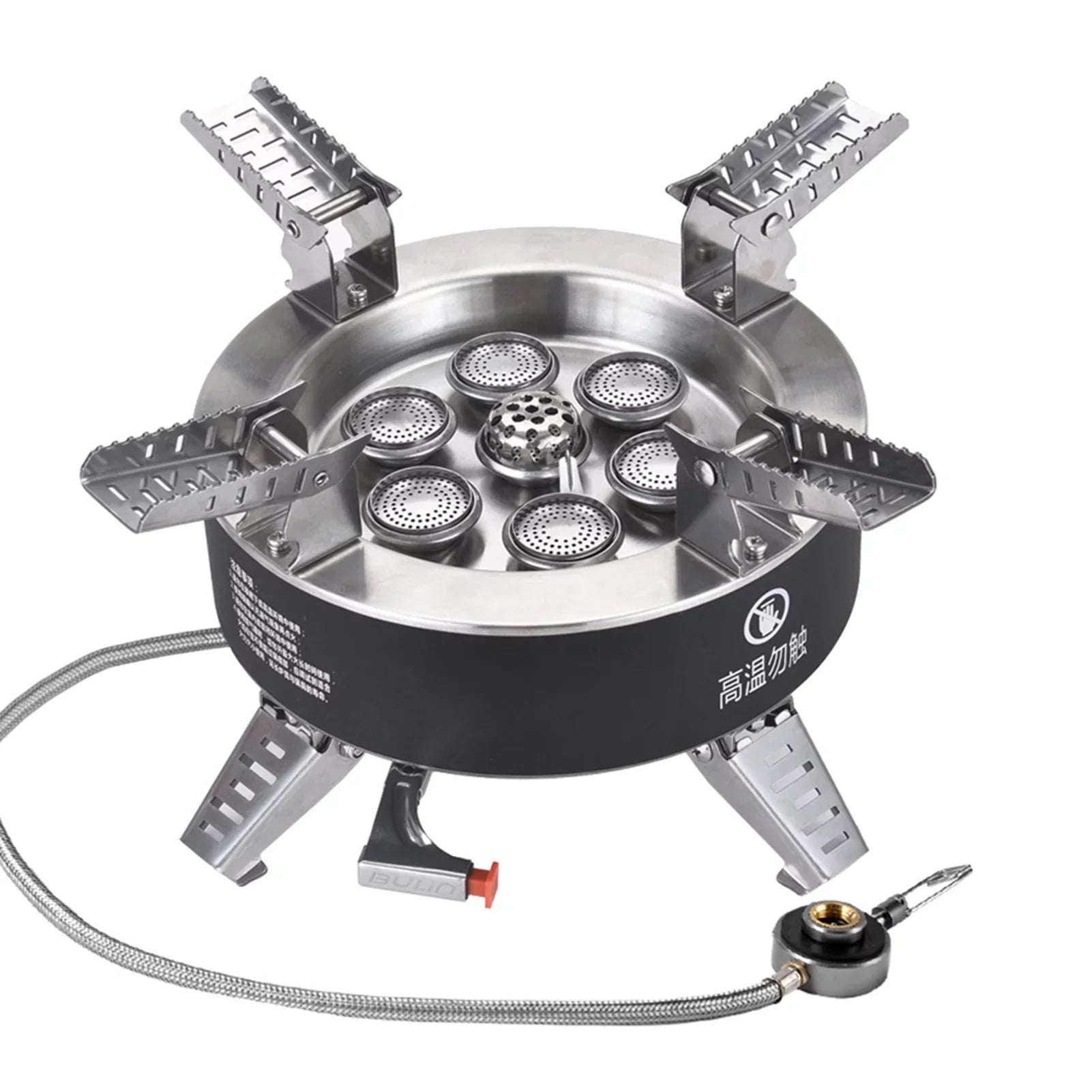 BULIN 18000W High-power Camping Stove with Piezo Ignition Windproof Seven-core Gas Stove Foldable Backpacking Stove For Fishing Hiking Traveling
