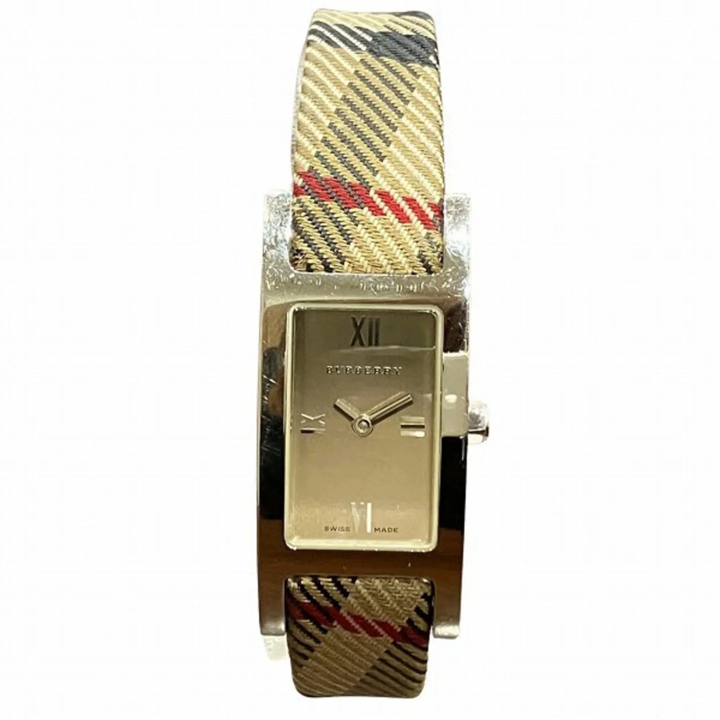 Pre-Owned Burberry BU1015 Quartz Check Square Watch Women's (Good)