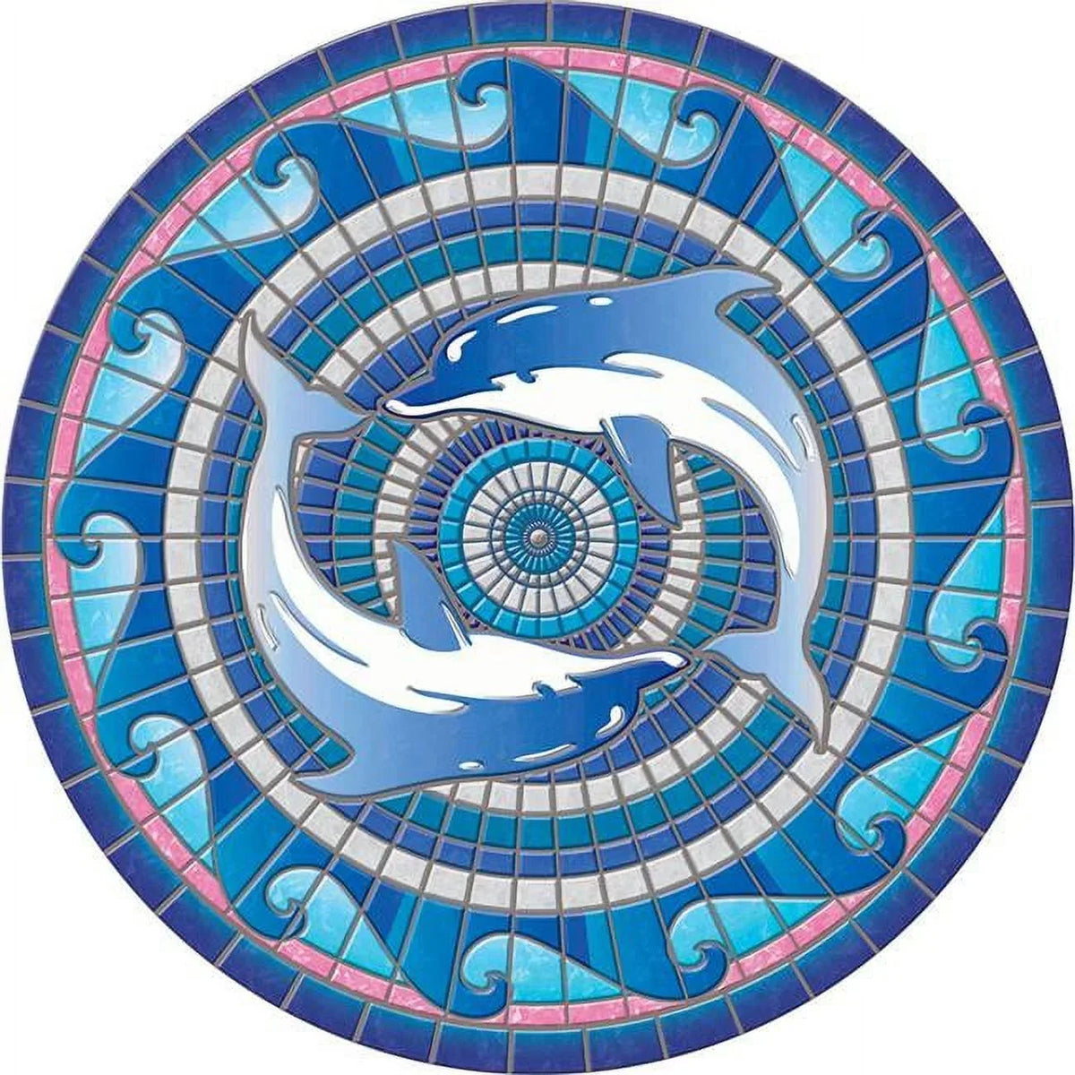 Swimming Dolphins Poolsaic 59 inches 67B00-00049