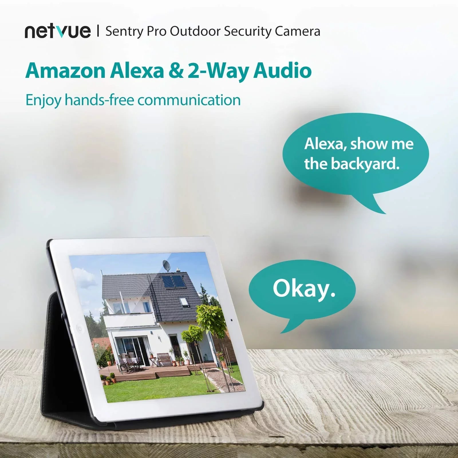 Netvue Outdoor Security Camera, 2K 3MP Home Surveillance Camera, PTZ Security Camera with Wifi Connection