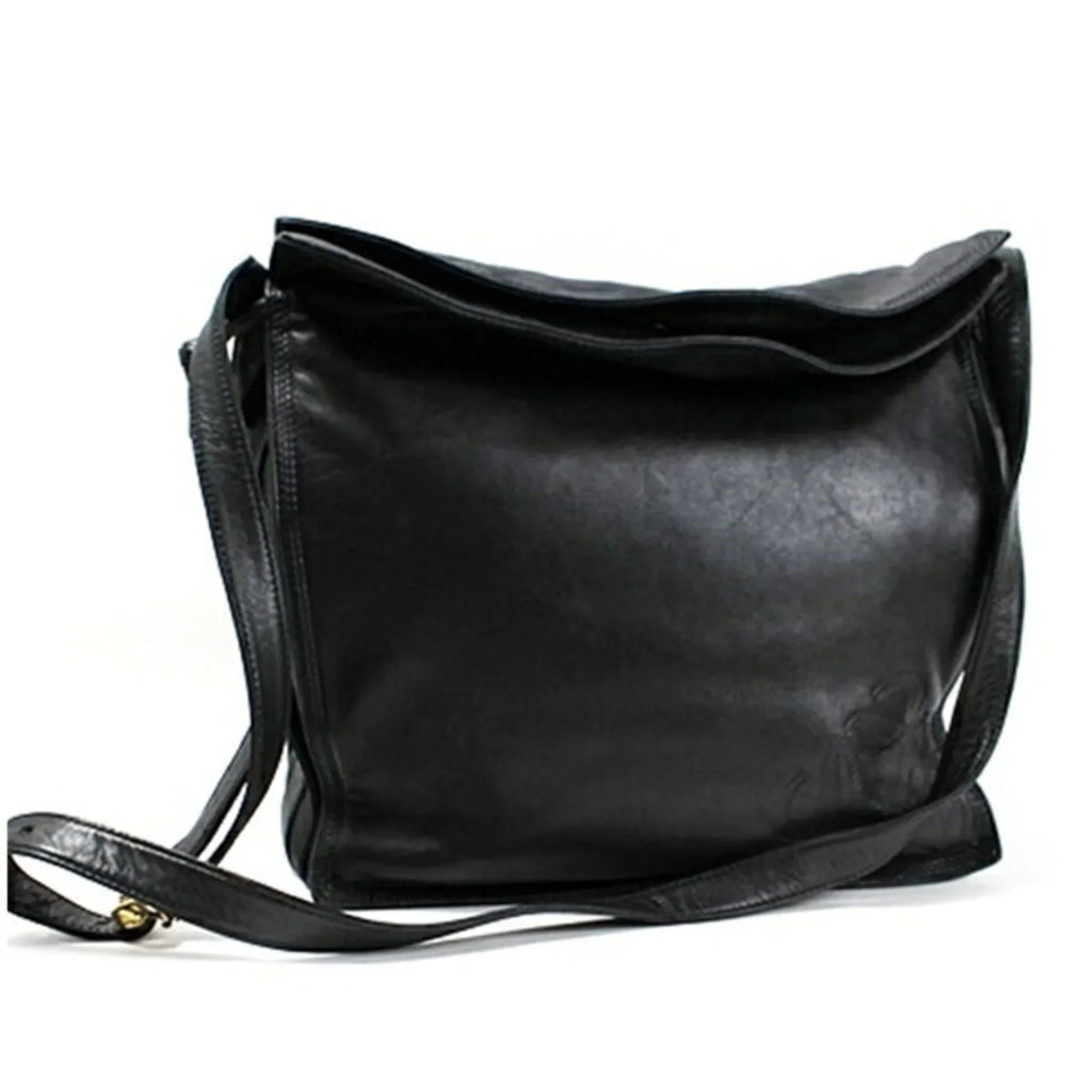 Pre-Owned LOEWE Anagram Shoulder Bag Leather Black Women's Soft (Fair)