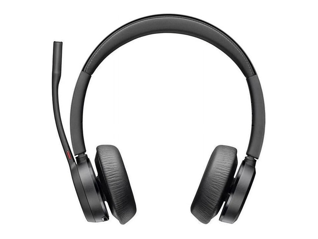 Poly Voyager 4320 USB-A Headset - Siri, Google Assistant - Stereo, Mono - USB Type A, USB Type C - Wireless - Bluetooth - 300 ft - 20 Hz - 20 kHz - On-ear - Binaural - Ear-cup - 4.92 ft Cable - Ele...