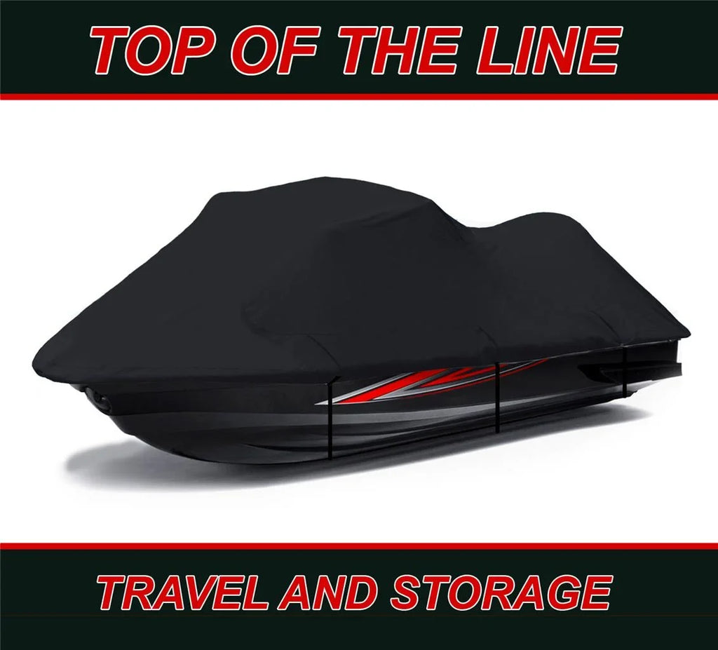 BLACK PWC 600D JET SKI Cover Compatible for Kawasaki STX-12F / JT1200D7F 2003 2004 2005 2006 2007 2008