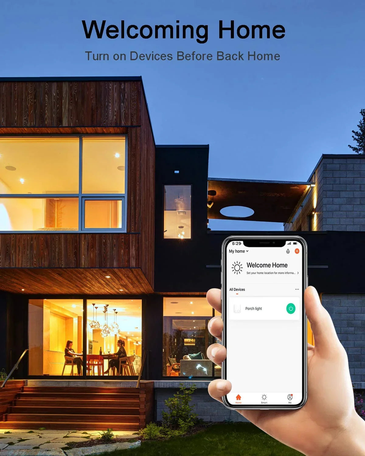 Smart Light Switch - Thinkbee 2.4Ghz WiFi Wireless Light Switch kit, Compatible with Alexa, Google Assistant and IFTTT, Outdoor 1969ft Indoor 164ft Remote Control, No Hub Required, Ceiling LED Lamp
