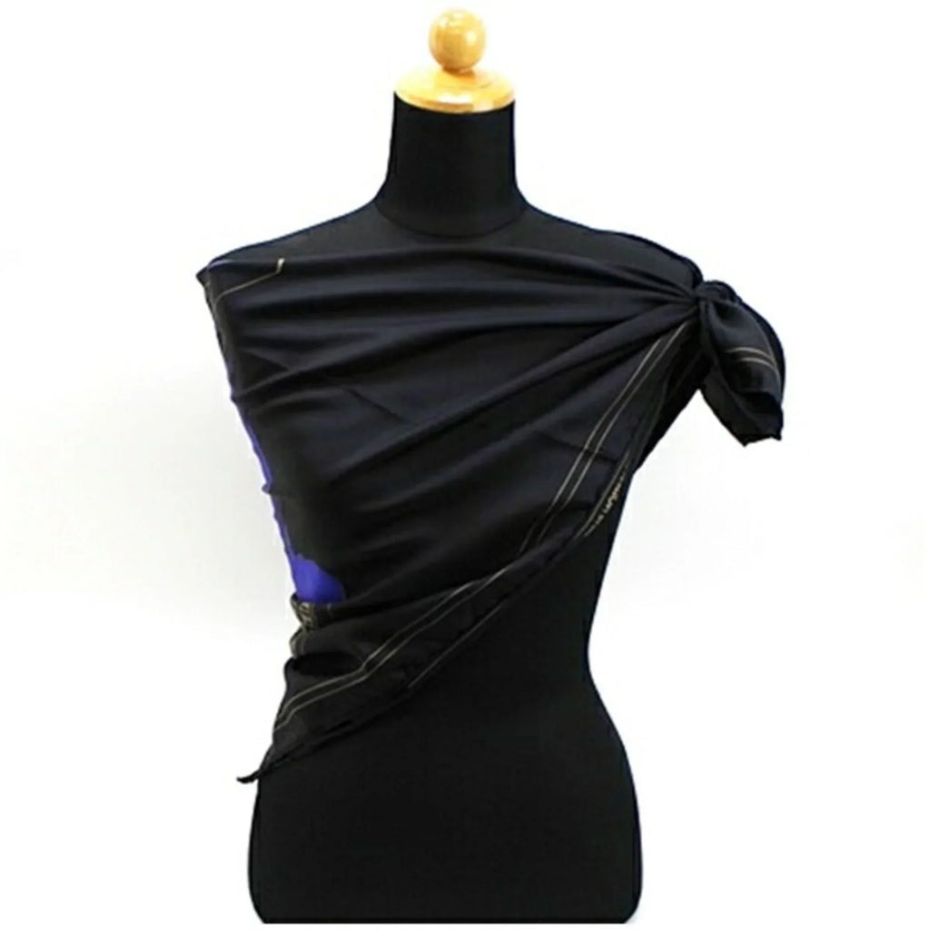 Pre-Owned Louis Vuitton Silk Scarf Muffler Black Women's (Good)
