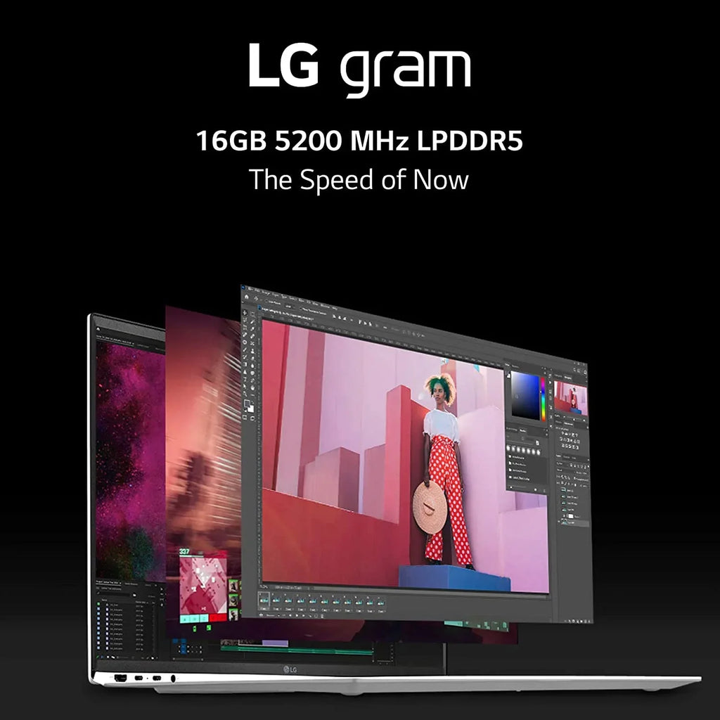 Open Box LG gram (2022) 14Z90Q Ultra Lightweight Laptop, 14" 1920 x 1200 IPS Display, Intel Evo 12th Gen i7-1260P, 16GB LPDDR5 RAM, 512GB SSD, FHD Webcam, Wi-Fi 6E, Thunderbolt 4, Windows11, Black