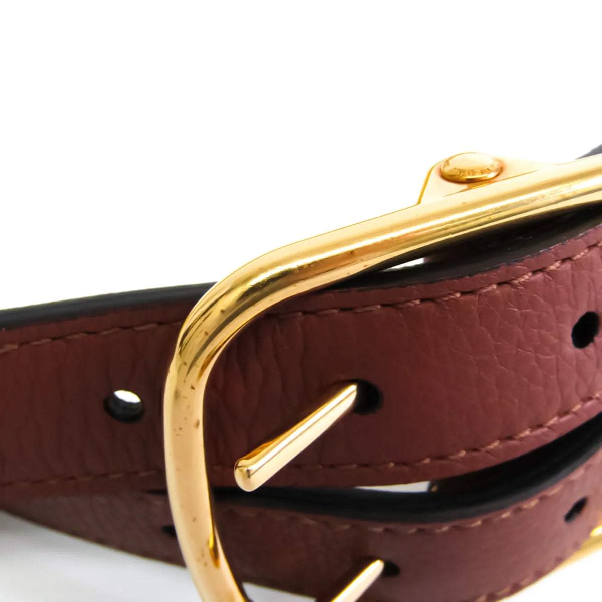 Pre-Owned Burberry Men's Leather Standard Belt Brown,Yellow 85 (Good)