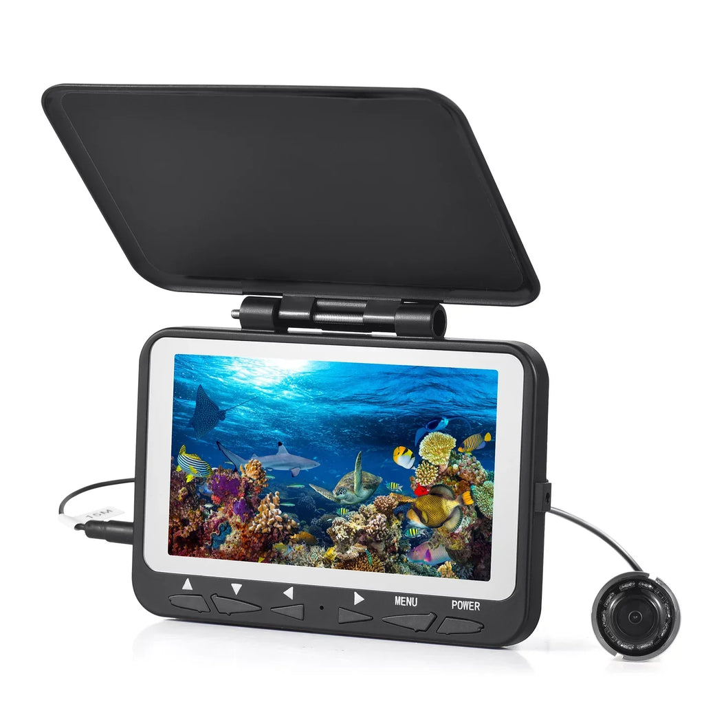 Lixada Underwater Fishing Camera 15M/30M LCD Fish Finder 1200TVL 8PCS IR LED Night Vision for Ice Boat Fishing