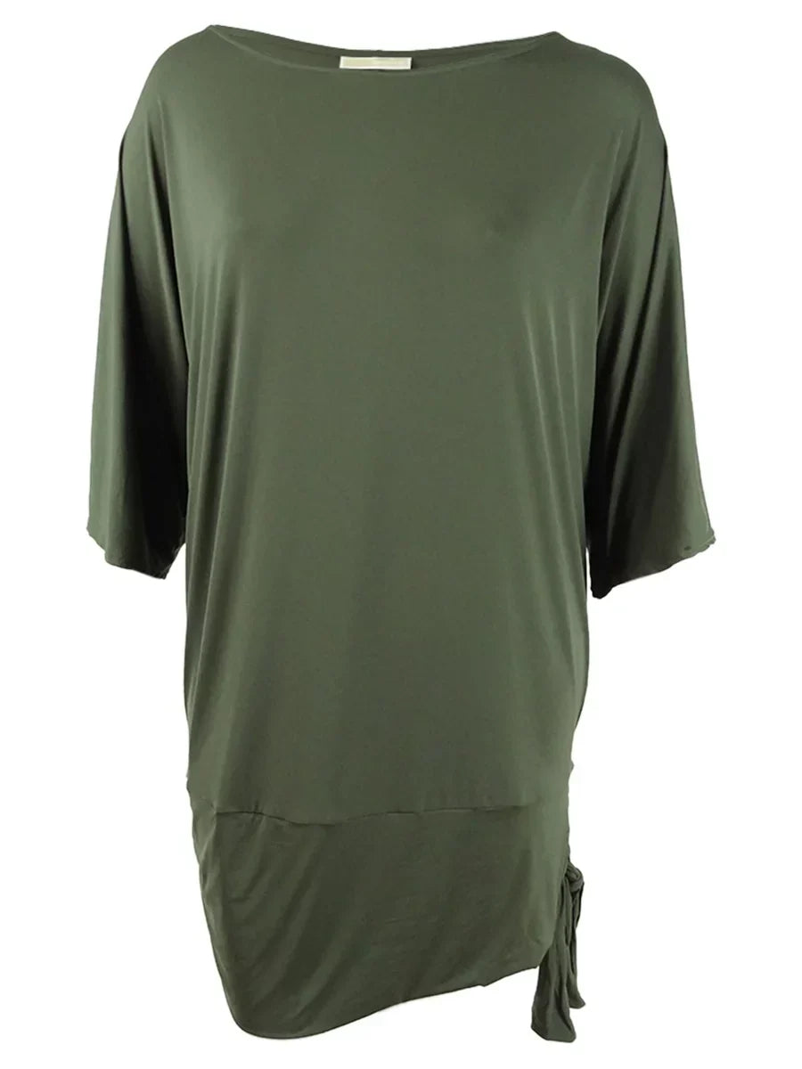 Michael Michael Kors Women's Plus Size Side-Tie Dress Swim Cover-Up (2X, Ivy)
