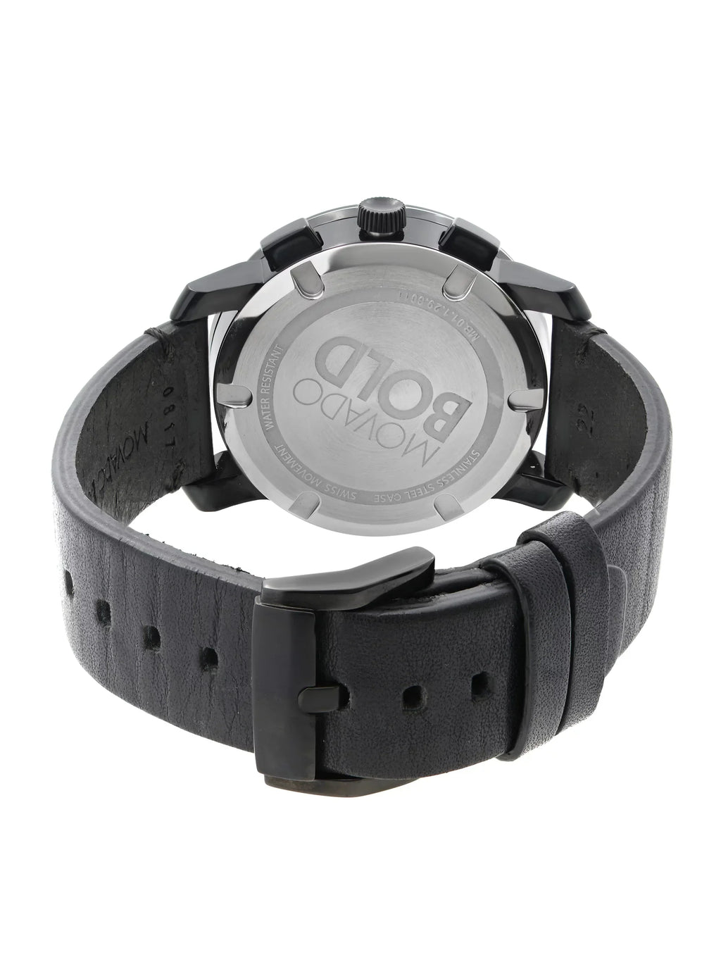 Movado Bold Chronograph Ion-Plated Steel Black Dial Quartz Mens Watch 3600337