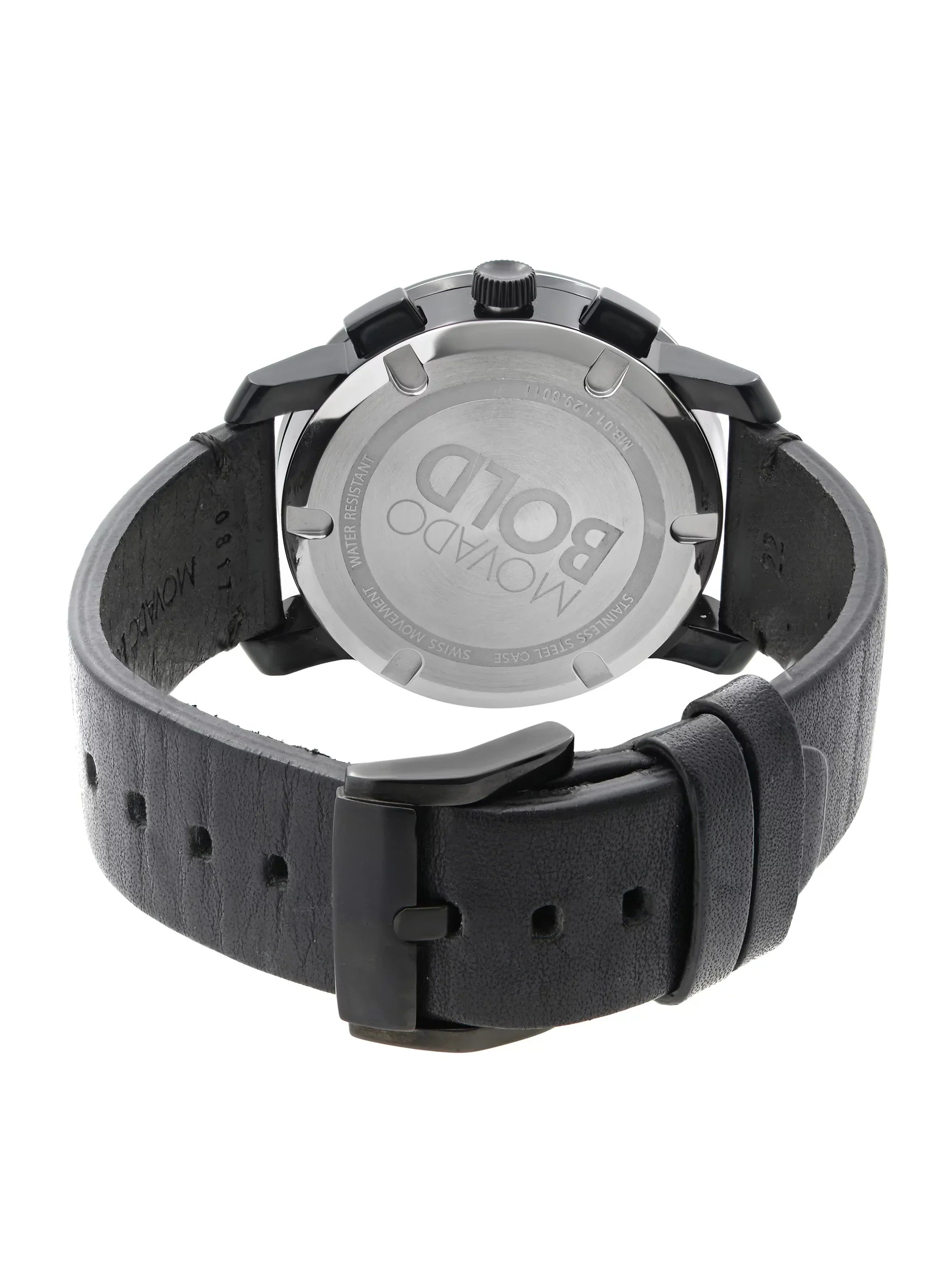 Movado Bold Chronograph Ion-Plated Steel Black Dial Quartz Mens Watch 3600337