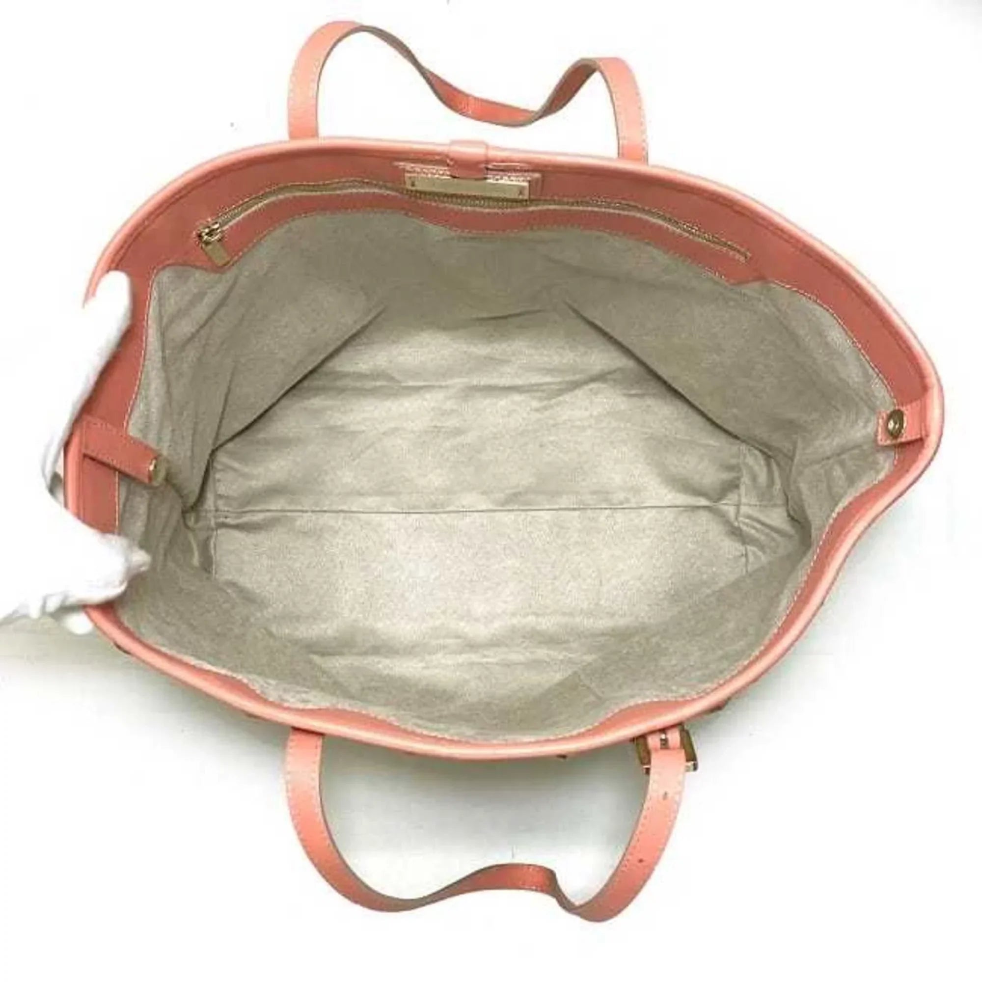 Pre-Owned Jimmy Choo Tote Bag Beige Pink Silver Sarah Studs Star Canvas Leather Women's (Good)