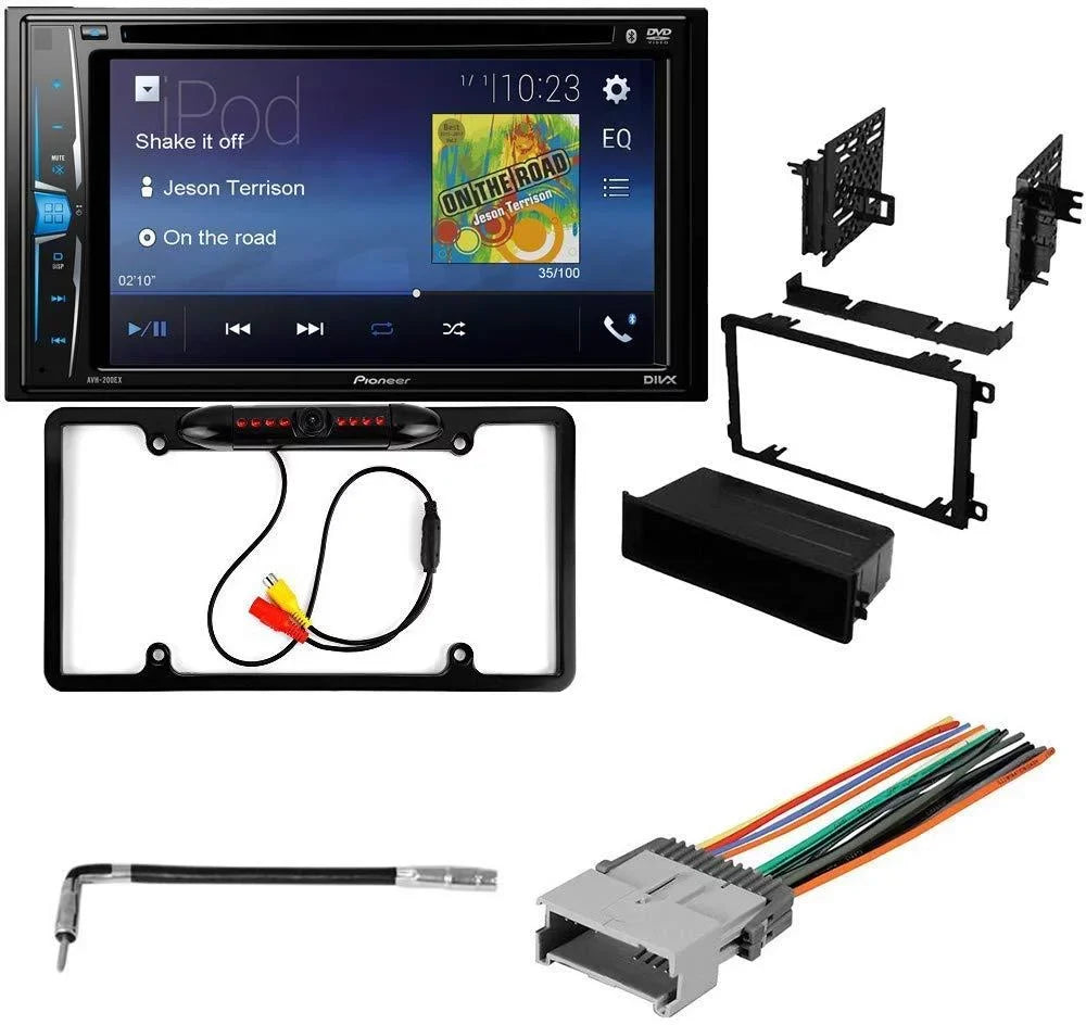 KIT2362 Bundle with Pioneer Multimedia DVD Car Stereo and Installation Kit - for 2003-2006 GMC Sierra / Bluetooth Touchscreen, Backup Camera, Double Din in-Dash Mounting Kit
