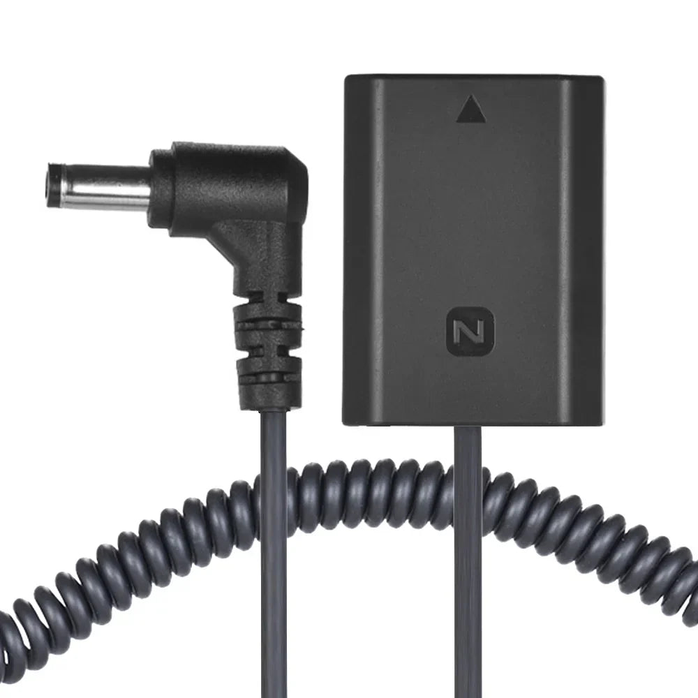 NP-FZ100 Dummy Battery Pack  Coupler Connector Cable, Adapter for Sony A7III A9 A7RIII A7SIII, Long-lasting  Solution