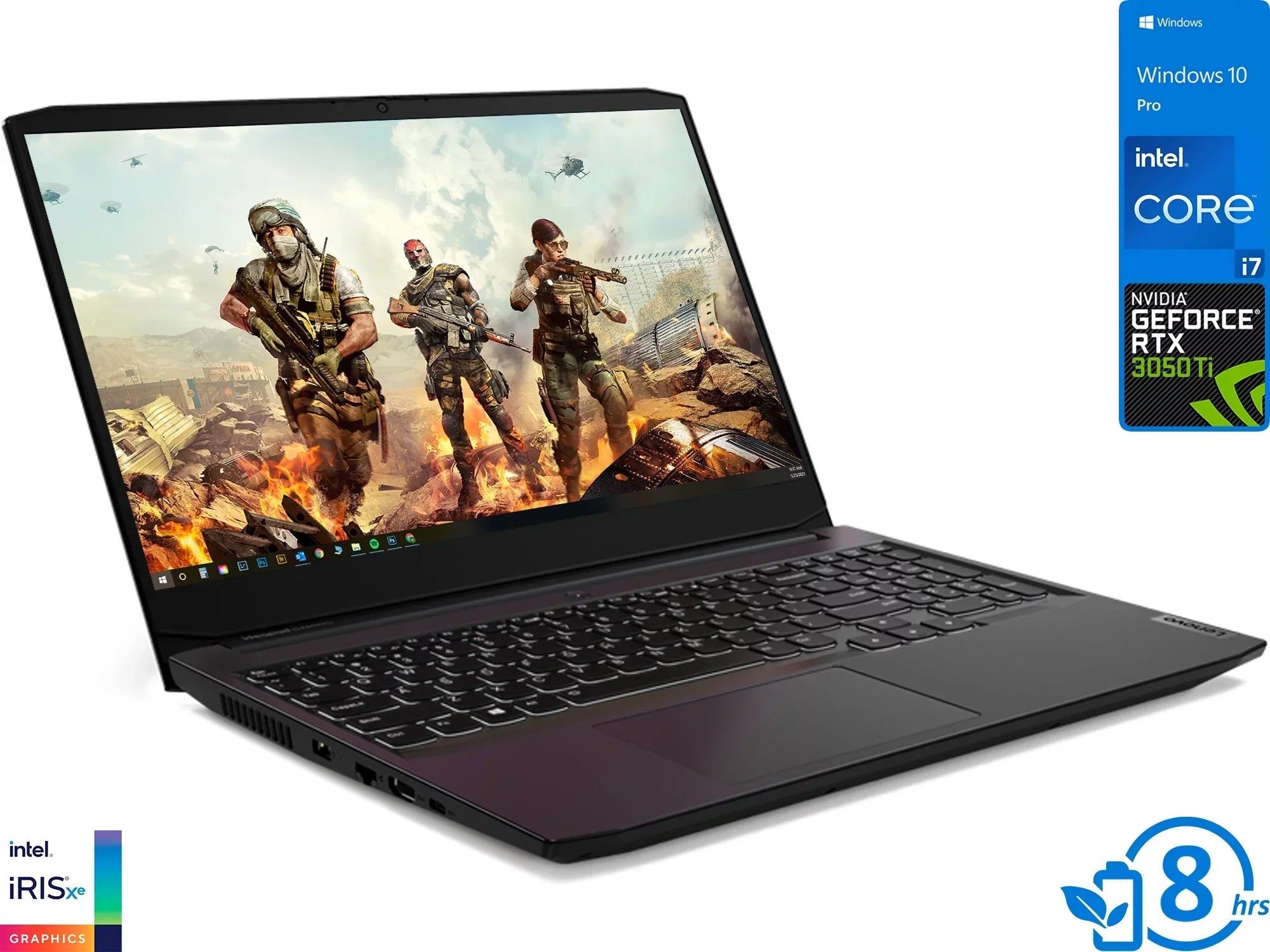 Lenovo IdeaPad 3i Gaming Laptop, 15.6" 120Hz FHD Display, Intel Core i7-11370H Upto 4.8GHz, 16GB RAM, 256GB NVMe SSD + 1TB HDD, NVIDIA GeForce RTX 3050 Ti, HDMI, Wi-Fi, Bluetooth, Windows 10 Pro