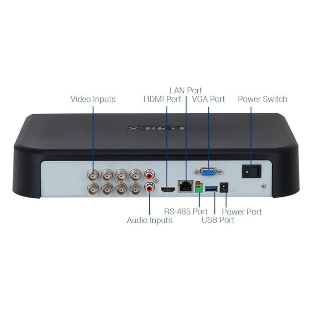 Lorex Fusion 4K 12 Camera Capable 8 Wired and 4 Wi-Fi 2TB DVR with Smart Motion Detection, Active Deterrence, and Smart Home Compatibility