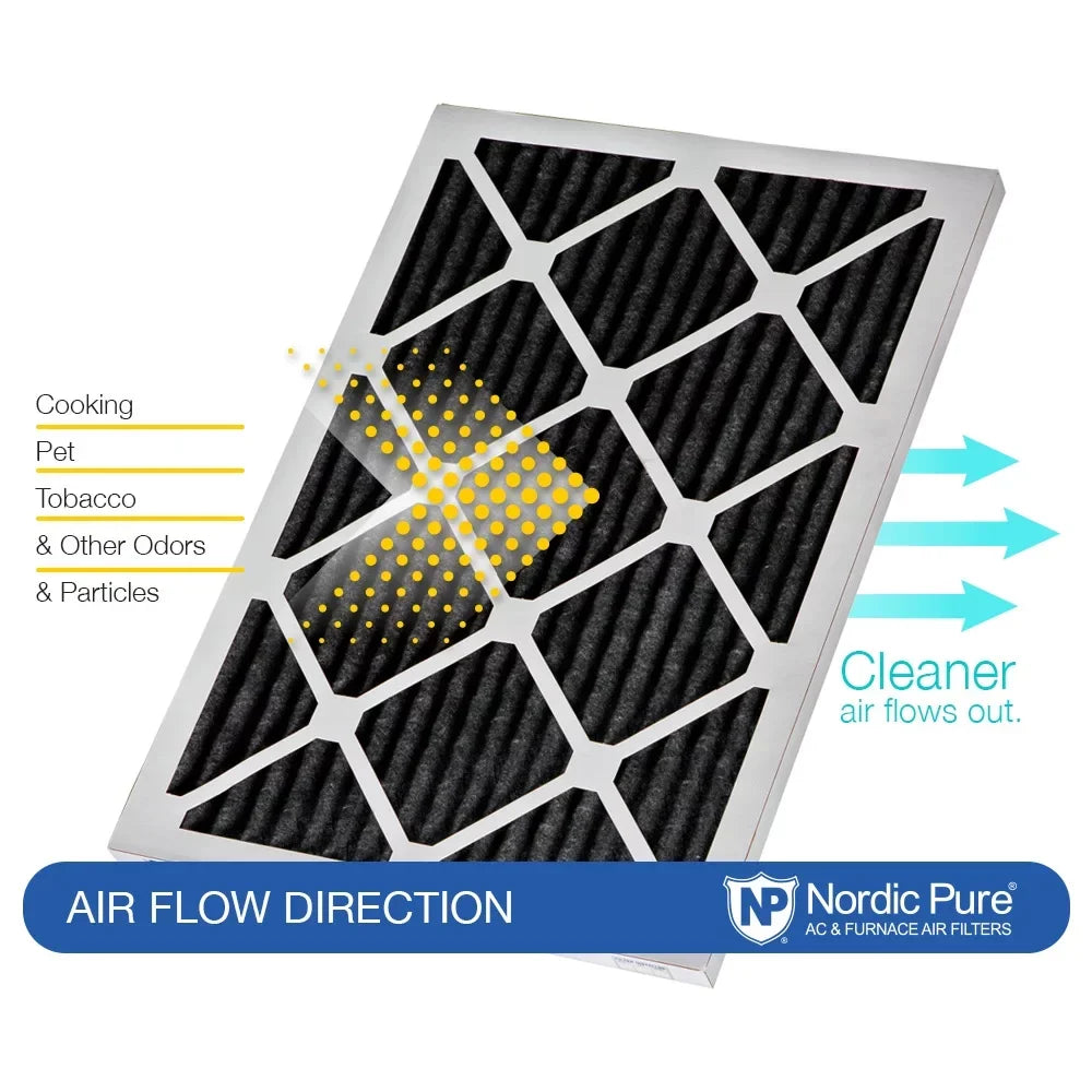 18x30x1 (17_3/4x29_3/4) Pure Carbon Odor Reduction Furnace Air Filters 6 Pack