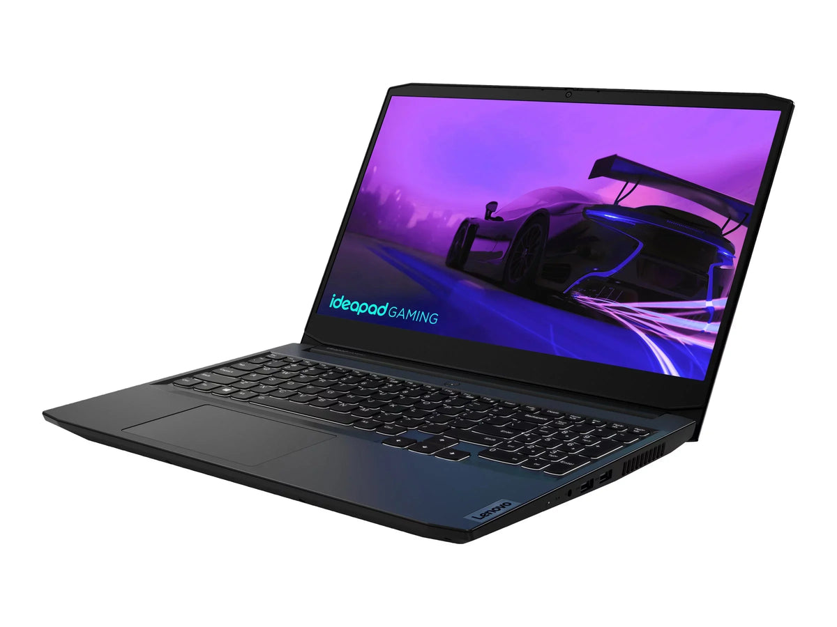 Lenovo IdeaPad Gaming 3 15ACH6 82K2 - 180-degree hinge design - AMD Ryzen 7 - 5800H / up to 4.4 GHz - Win 10 Home 64-bit - GF RTX 3050  - 16 GB RAM - 512 GB SSD NVMe - 15.6" IPS 1920 x 1080 (Full HD) @ 120 Hz - 802.11a/b/g/n/ac/ax - shadow black - kb