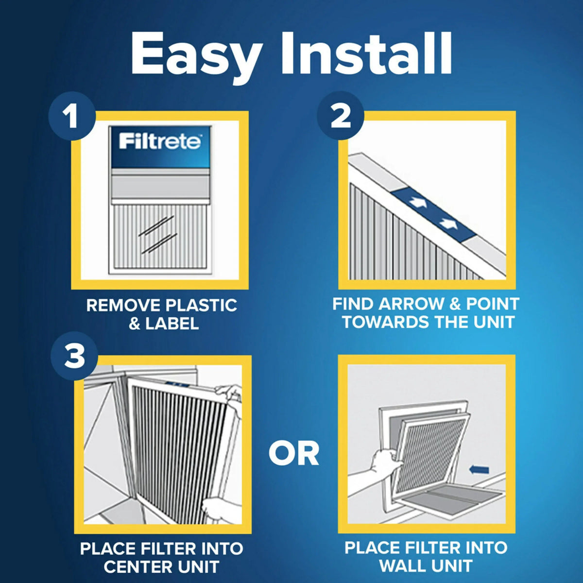 Filtrete 14x18x1 Air Filter, MPR 1500 MERV 12, Advanced Allergen Reduction, 4 Filters