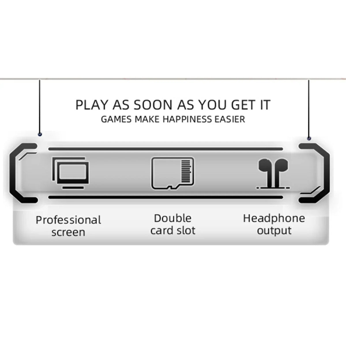 Open Source Game Console with Rechargeable Battery & Long Endurance for Extended Playtime